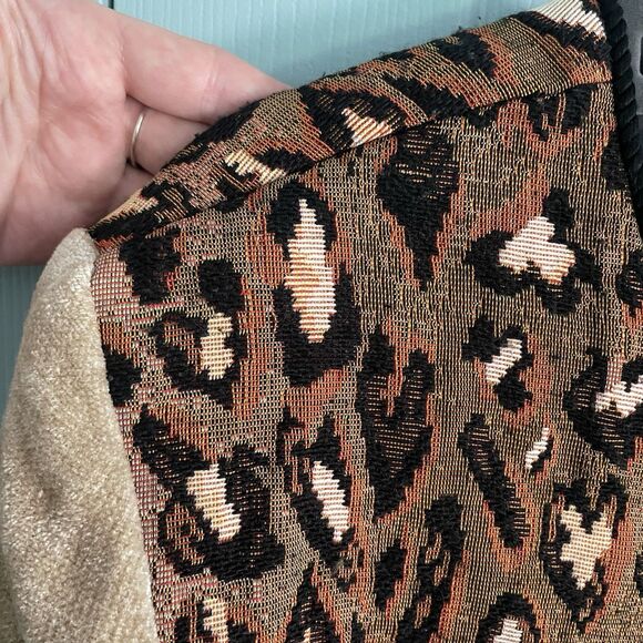 Indigo Moon Womens Artsy Leopard Print Button Up Jacket Medium Y2K Boho Hippie - Picture 9 of 12